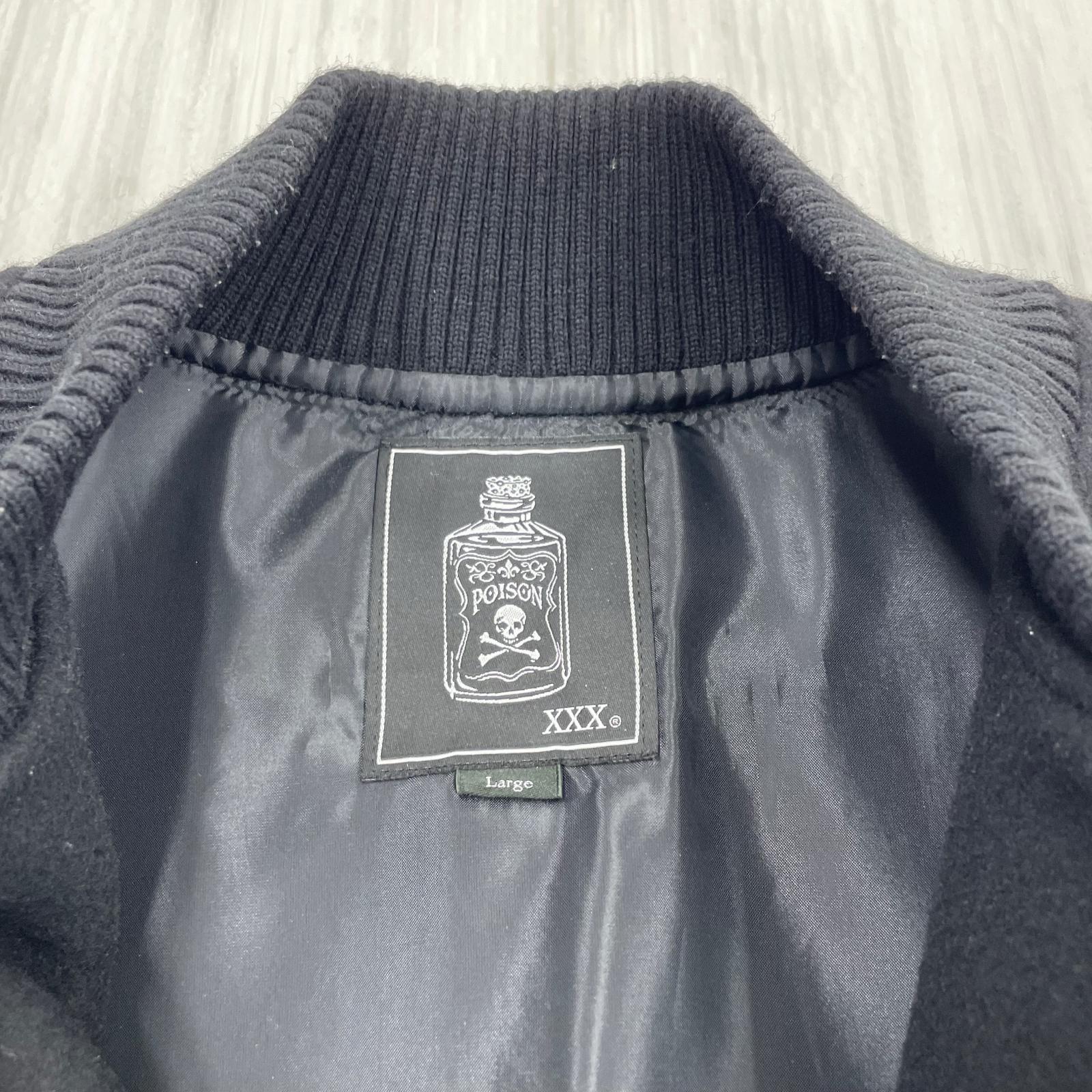 ジャケット 23AW TACKY TOUCH刺繍 スタジャン L 黒 L ブラック
