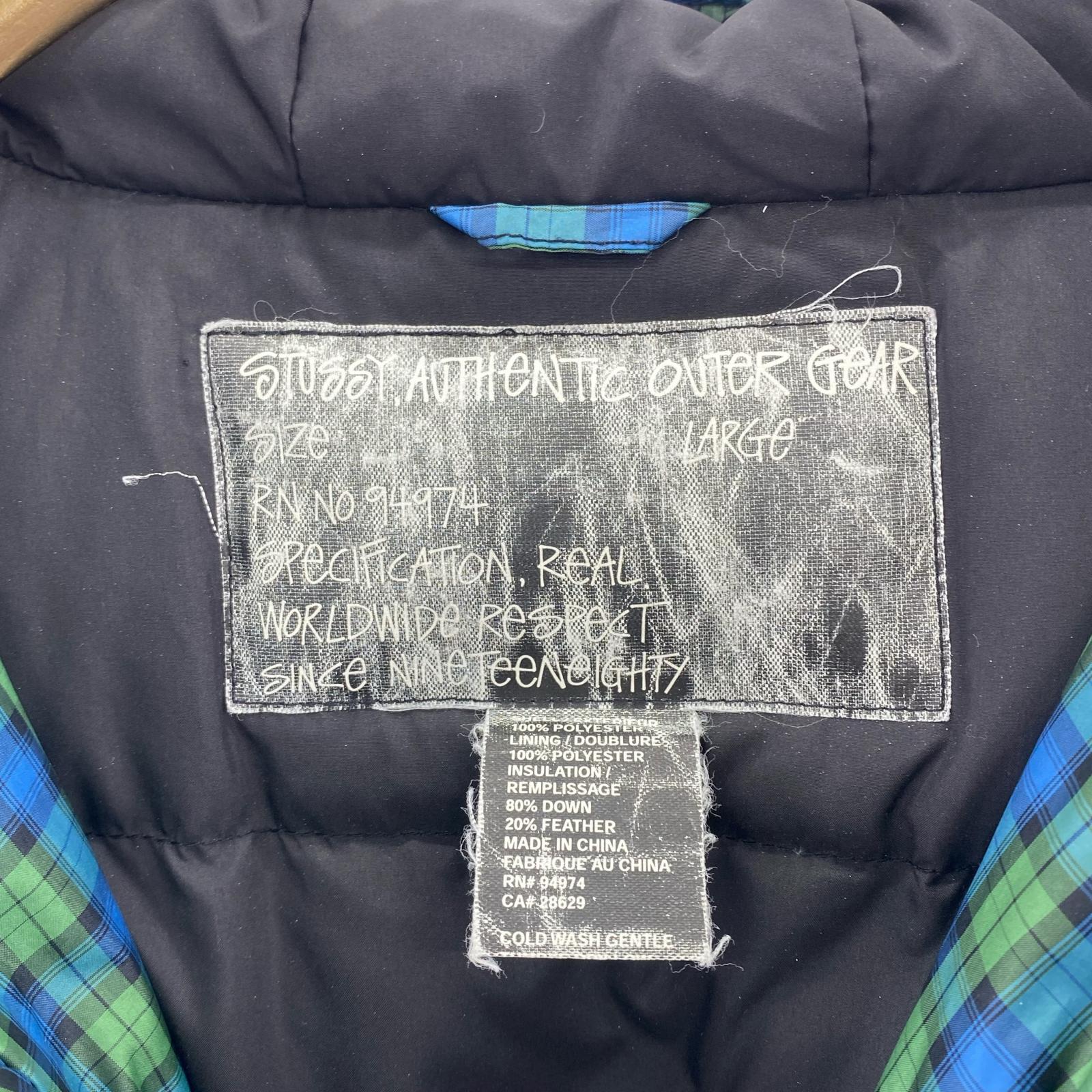 ダウンジャケット Stussy Authentic Gear 00s L マルチカラー