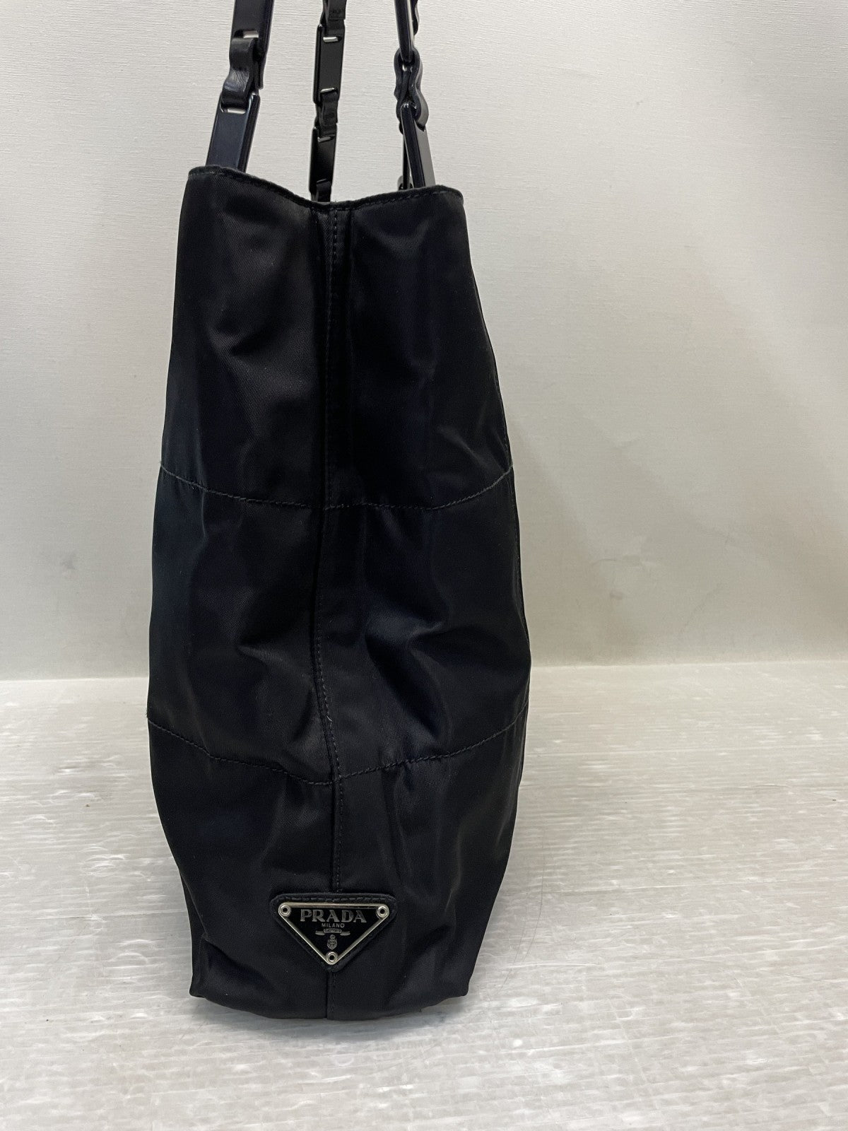 PRADA プラパーツハンドル スクエアナイロントートバッグ 黒