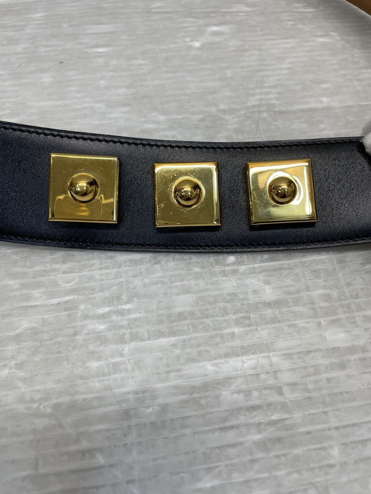 HERMES ピアノベルト75 ブラック×ゴールド