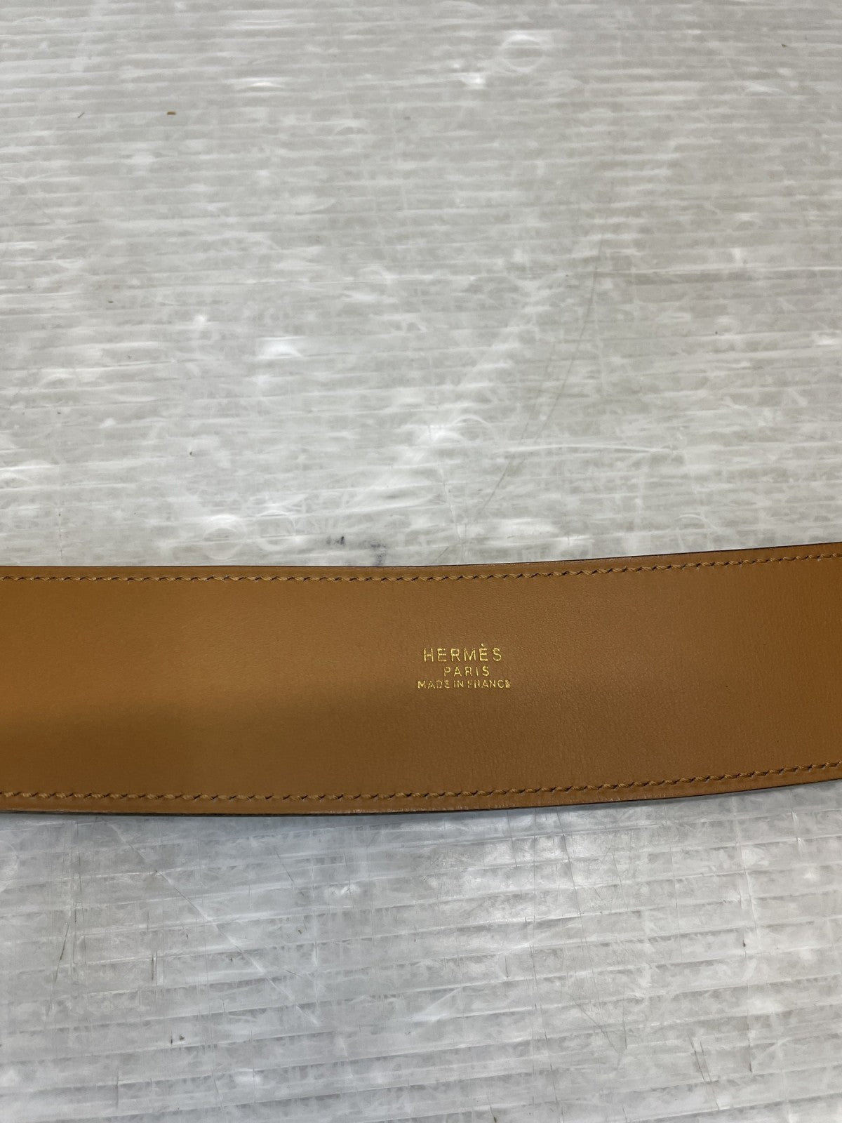 HERMES ピアノベルト75 ブラック×ゴールド
