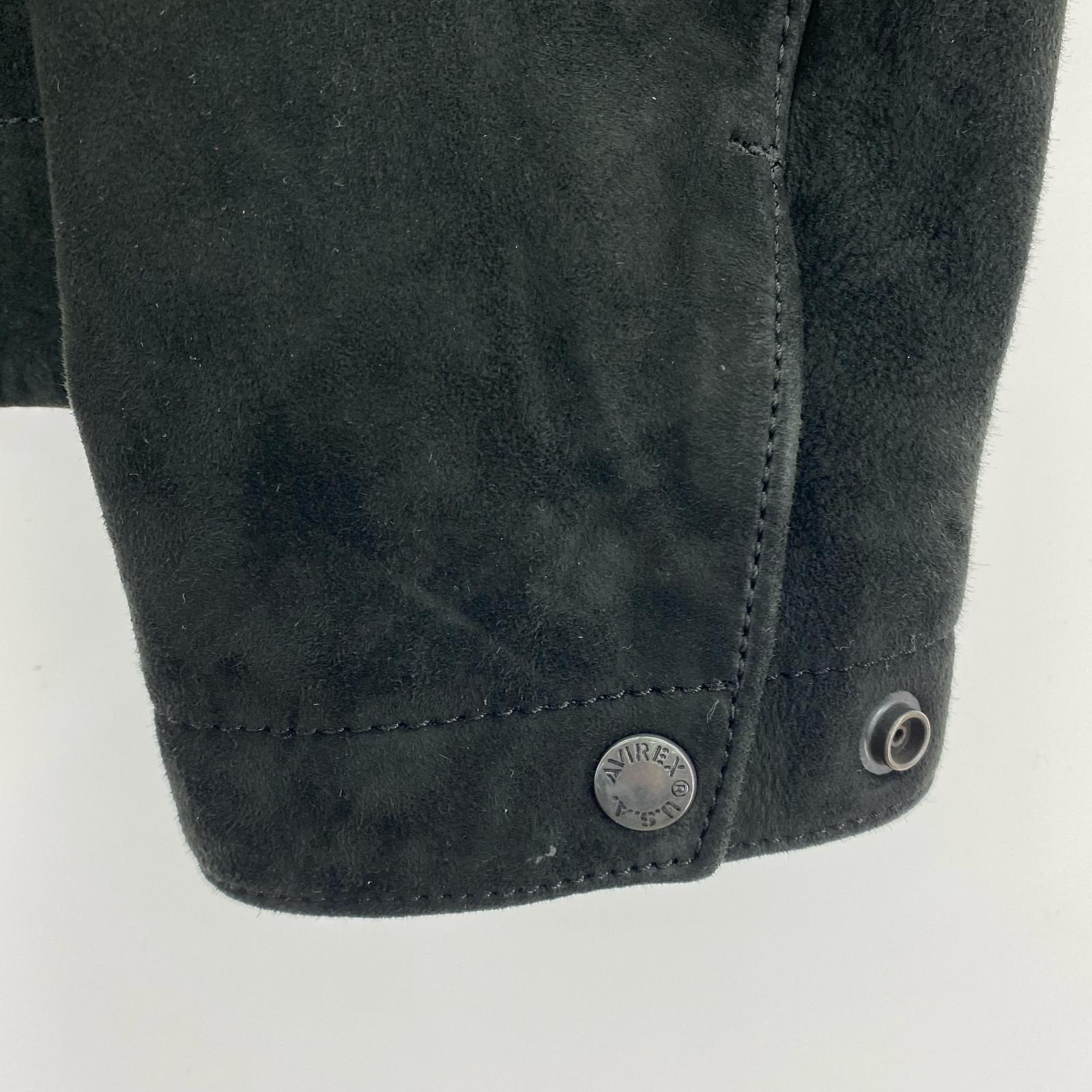 ジャケット AGED SUEDE SOUVENIR JACKET ブラック