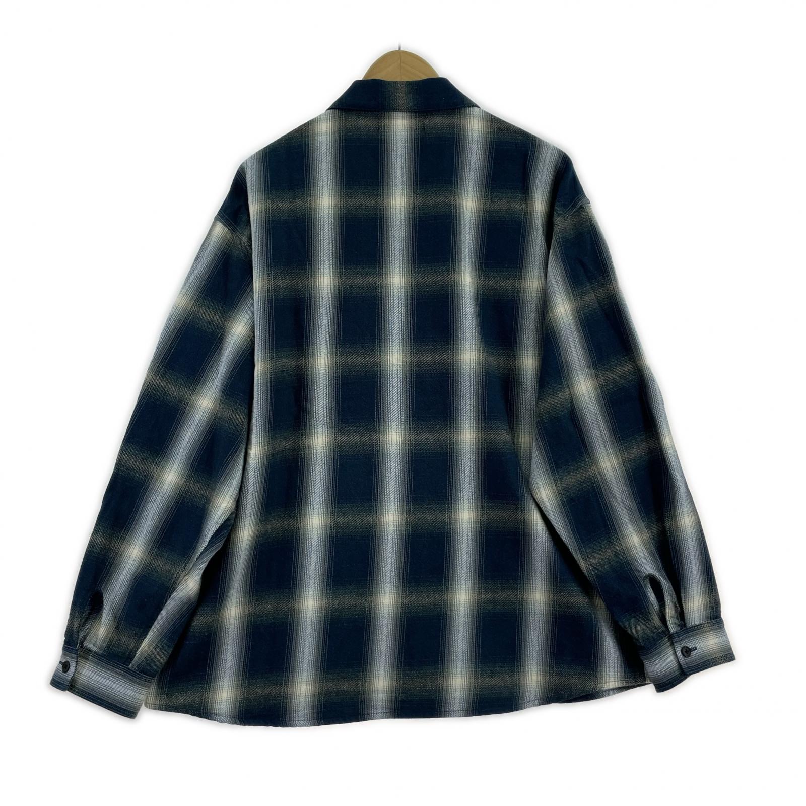 長袖シャツ OMBRE CHECK SHIRT/L/RW25A0205 L ネイビー
