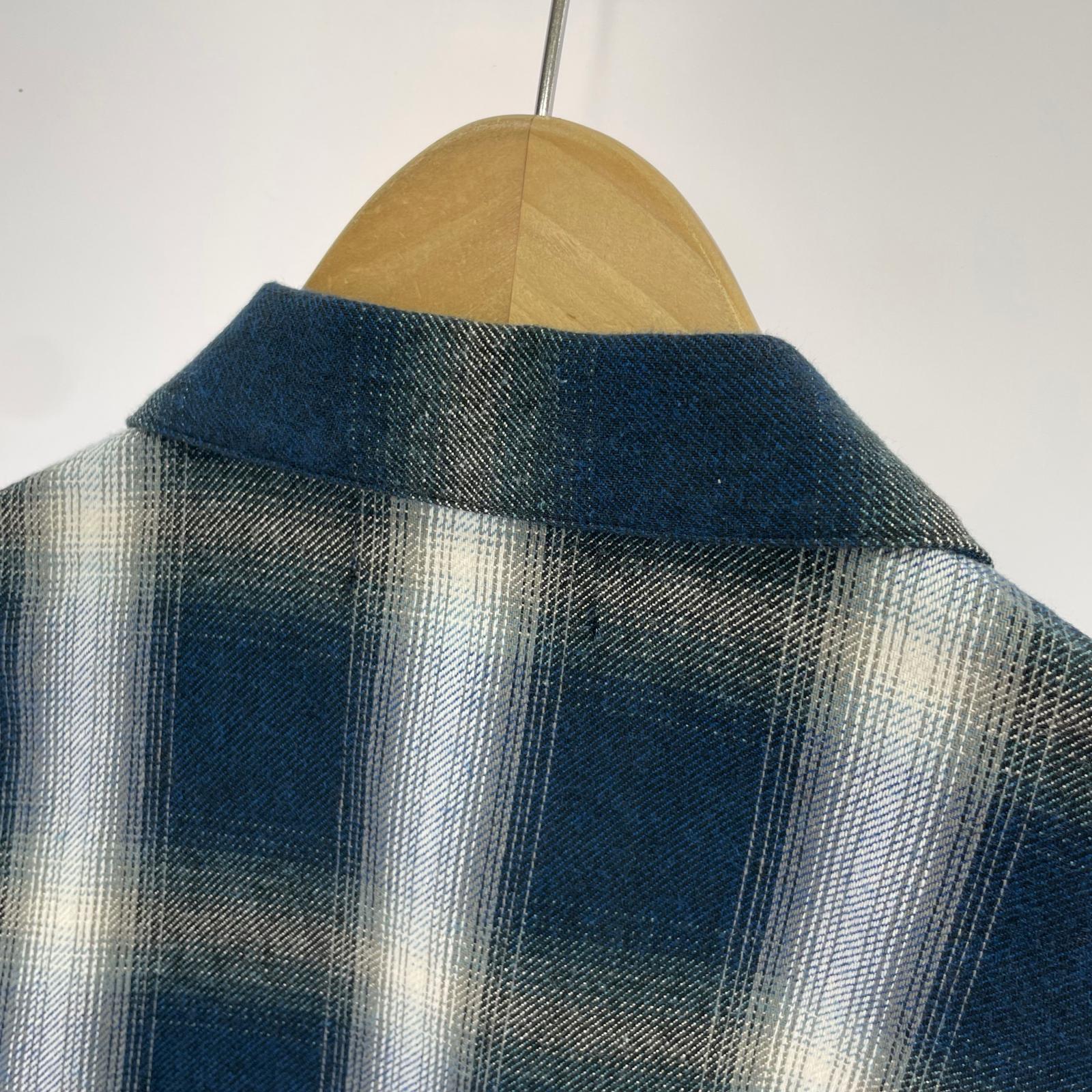 長袖シャツ OMBRE CHECK SHIRT/L/RW25A0205 L ネイビー