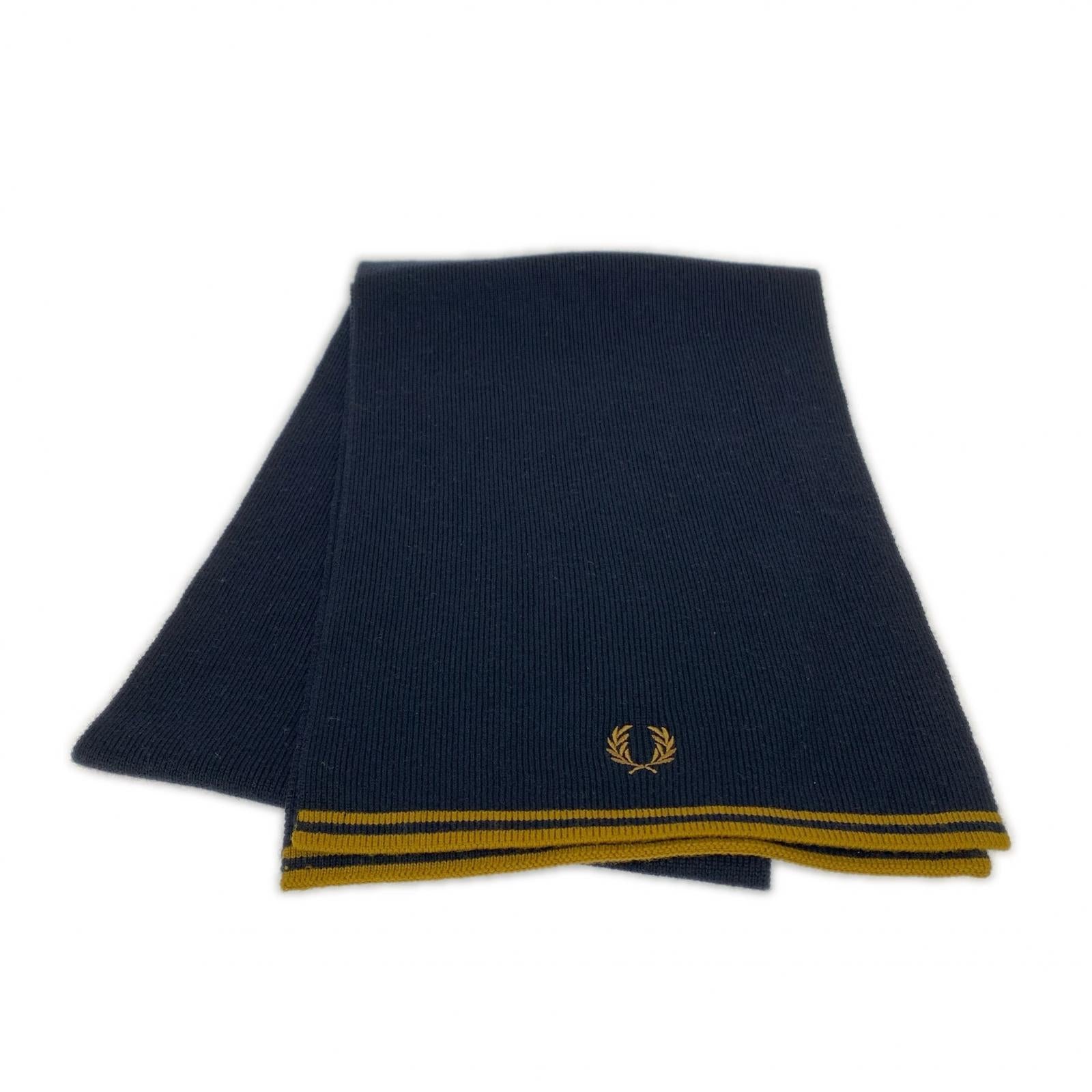 その他アクセサリー FRED PERRY ツイン ティップド メリノ ウール スカーフ ネイビー