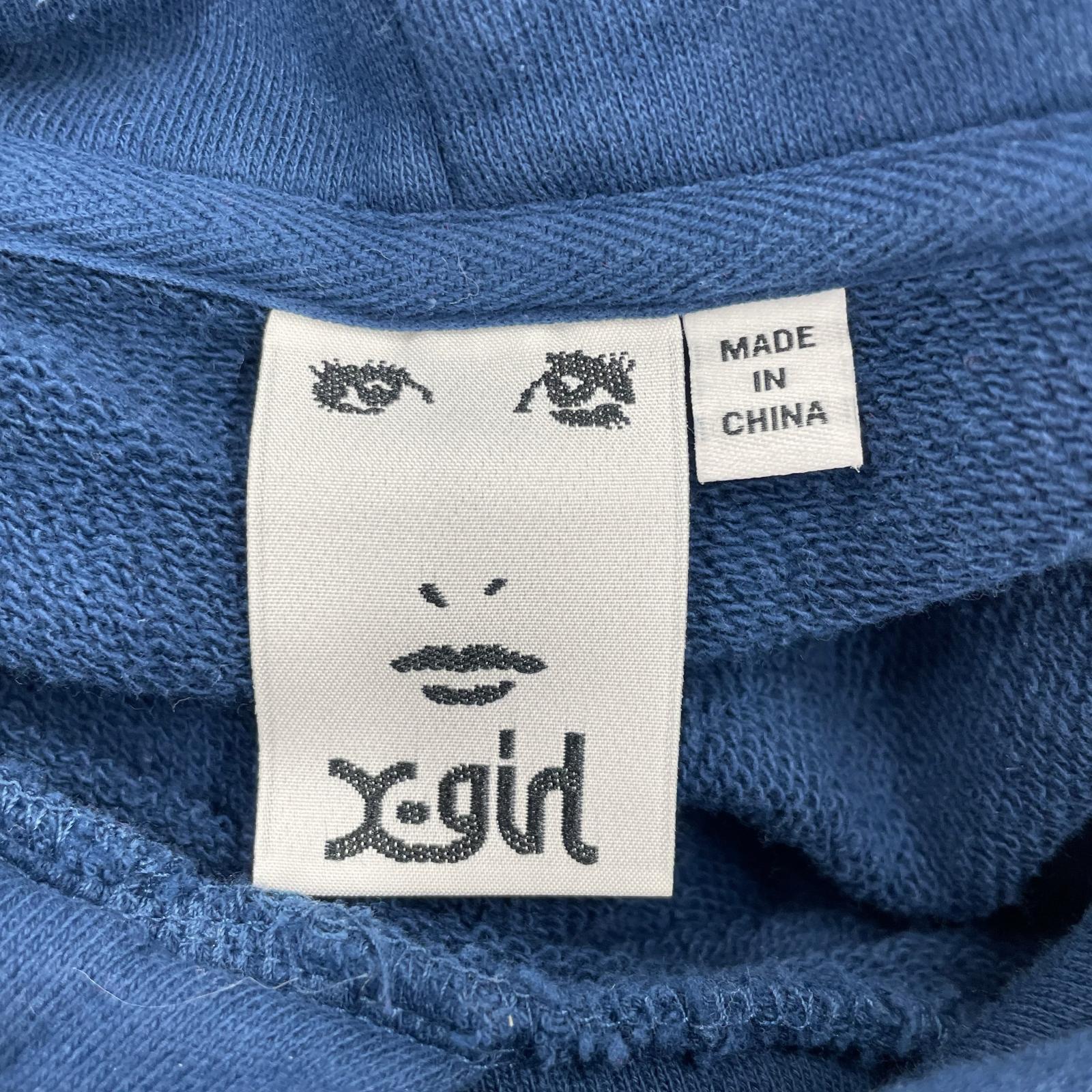パーカー CIRCLE BACKGROUND FACE SWEAT HOODIE XL ネイビー