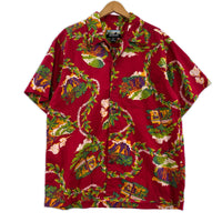 半袖シャツ Pataloha アロハシャツ 総柄 (M) M レッド