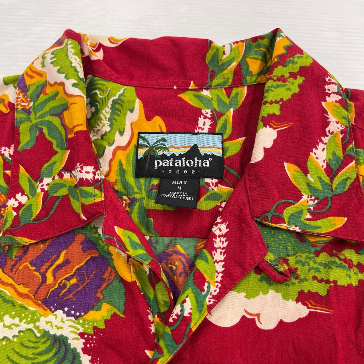半袖シャツ Pataloha アロハシャツ 総柄 (M) M レッド