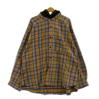 長袖シャツ 25AW NEL CHECK HOODIE SHIRT 1 ブラウン