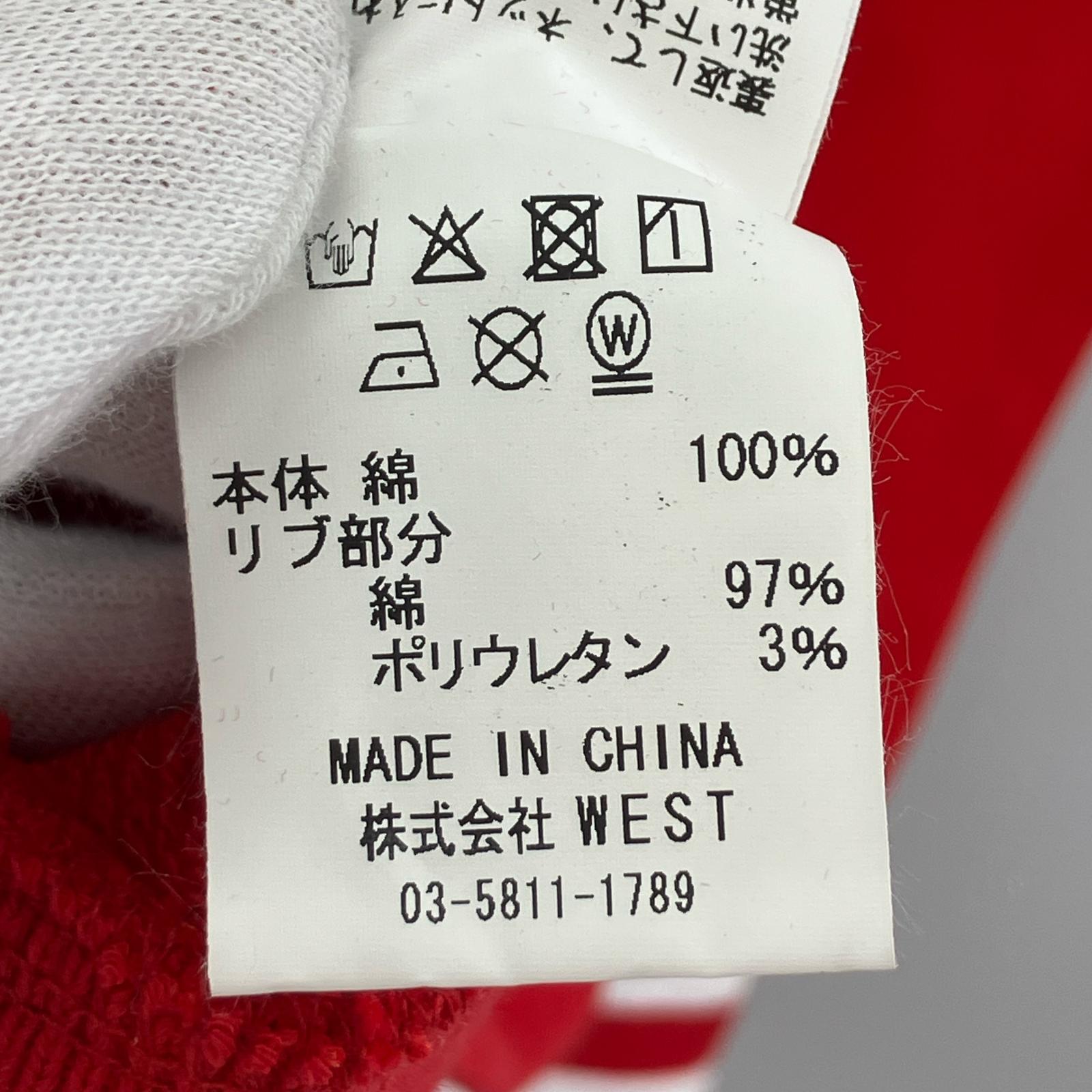 ジャケット EMBROIDERED LOGO SWEAT VARSITY JACKET 赤 レッド