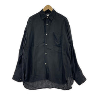 長袖シャツ RAYON/LINEN OVERSIZED DOWN PAT SHIRT S ブラック
