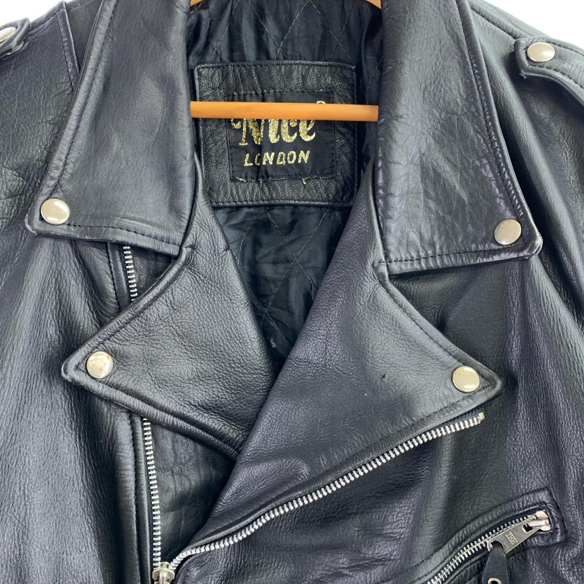 ジャケット NICE LONDON ダブルライダースジャケット ブラック