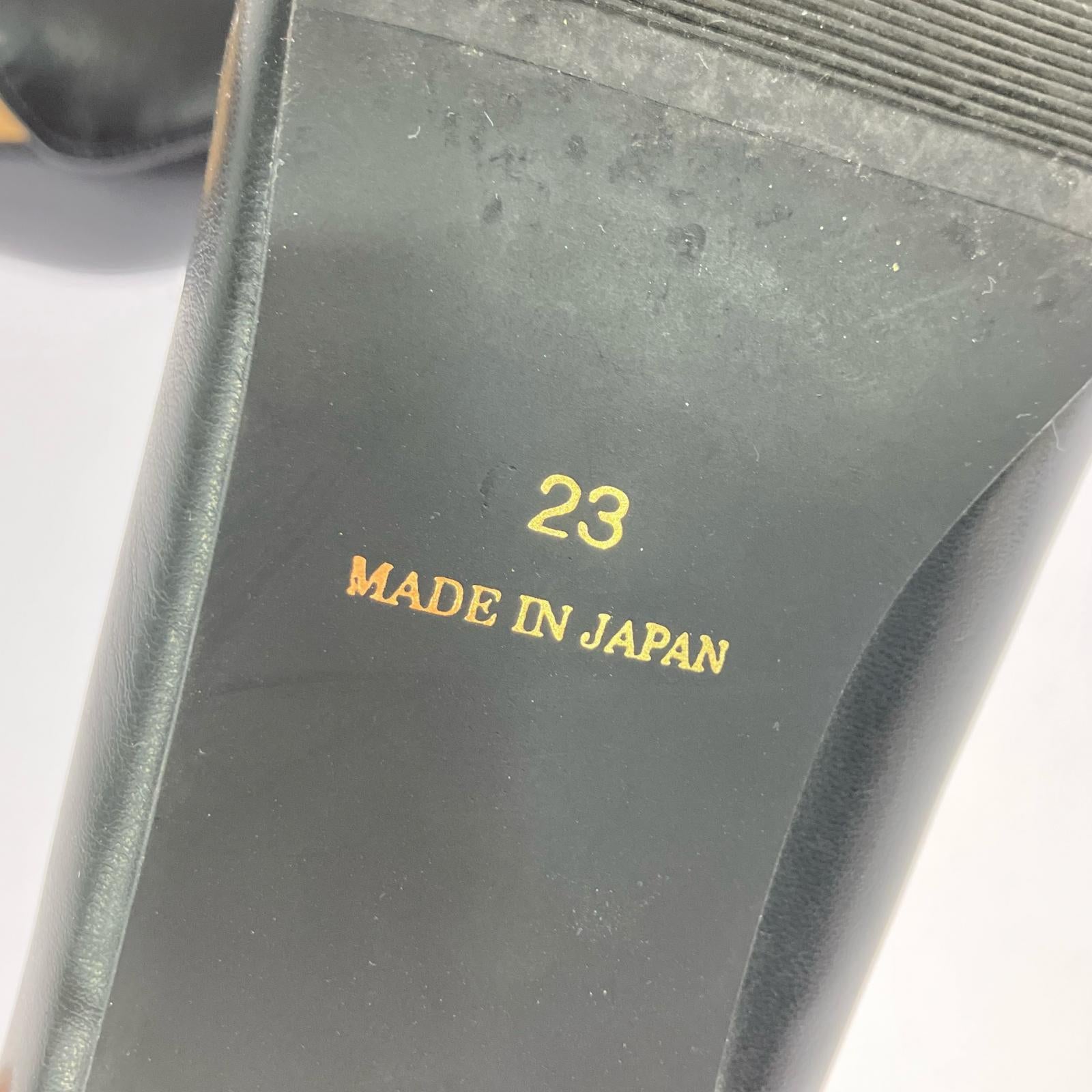 パンプス 黒 レザー (23) 23cm (US5 UK4 1/2 EU36) ブラック