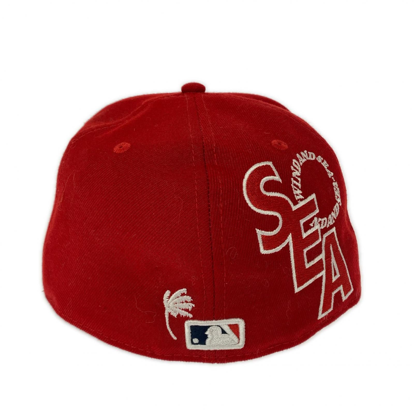 キャップ WIND AND SEA×NEW ERA ANGELS 59FIFTY 6パネルキャップ レッド