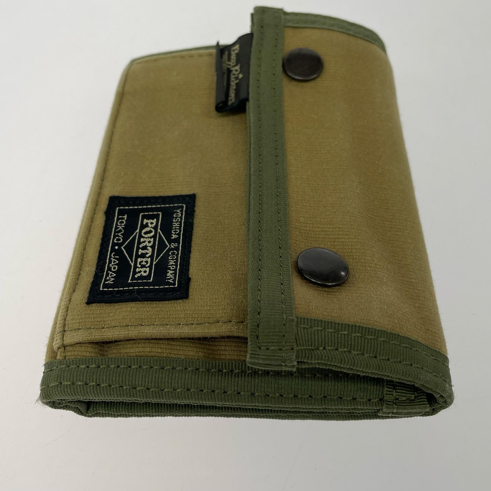 コンパクトウォレット ×PORTER JUNGLE CLOTH WALLET ブラウン