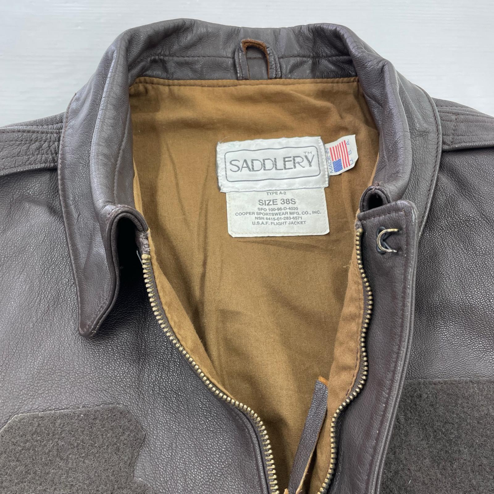 レザージャケット SADDLERY A-2 レザーフライトジャケット 38S ブラウン ブラウン