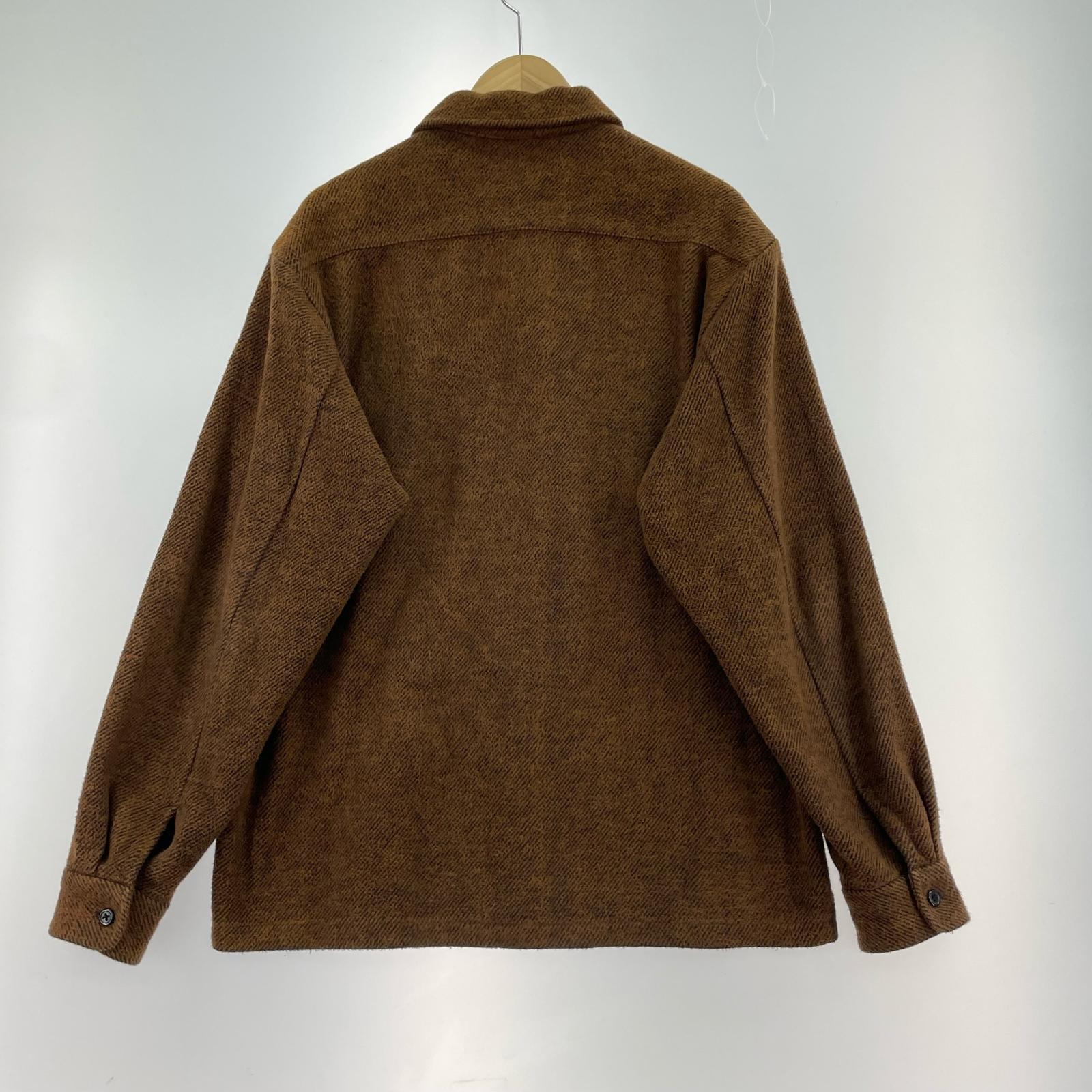長袖シャツ 22aw brushed flannel 茶 M ブラウン