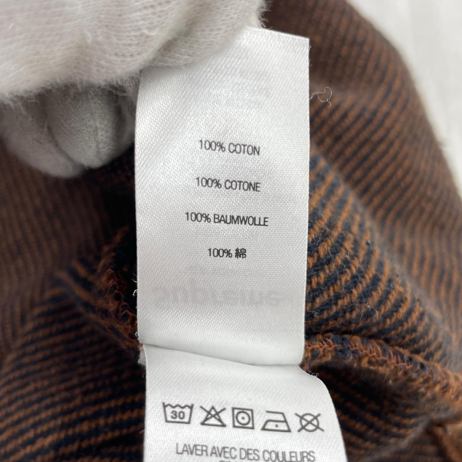 長袖シャツ 22aw brushed flannel 茶 M ブラウン