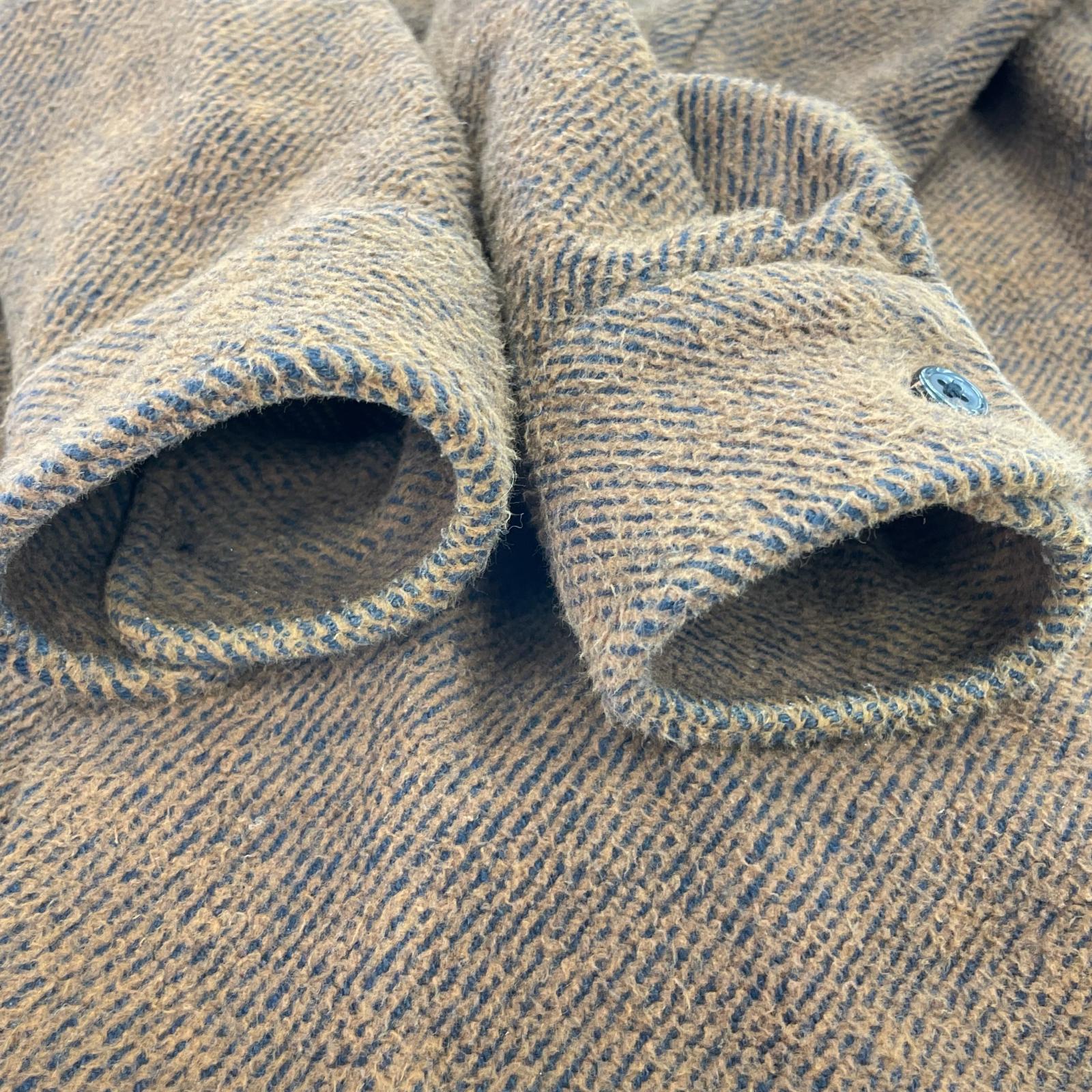 長袖シャツ 22aw brushed flannel 茶 M ブラウン