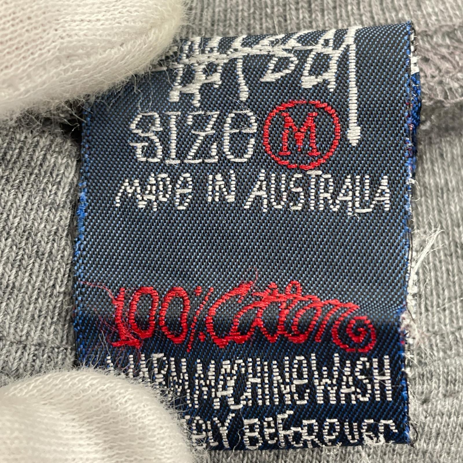 半袖Tシャツ STUSSY 90s 紺タグ オーストラリア製 カープリントプリント M グレー M グレー