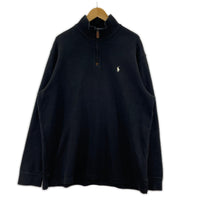 ニット ハーフジップニット 黒 (XL) ブラック