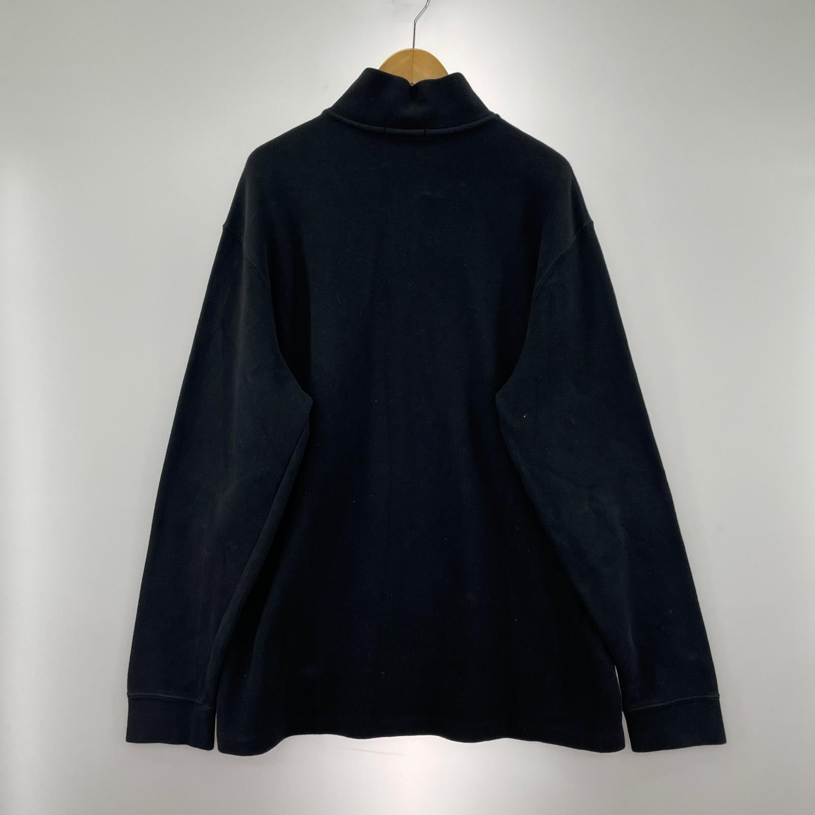 ニット ハーフジップニット 黒 (XL) ブラック