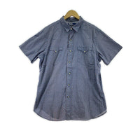 半袖シャツ VINTAGE CLASSIC 開襟 総柄シャツ LL 青 LL ブルー