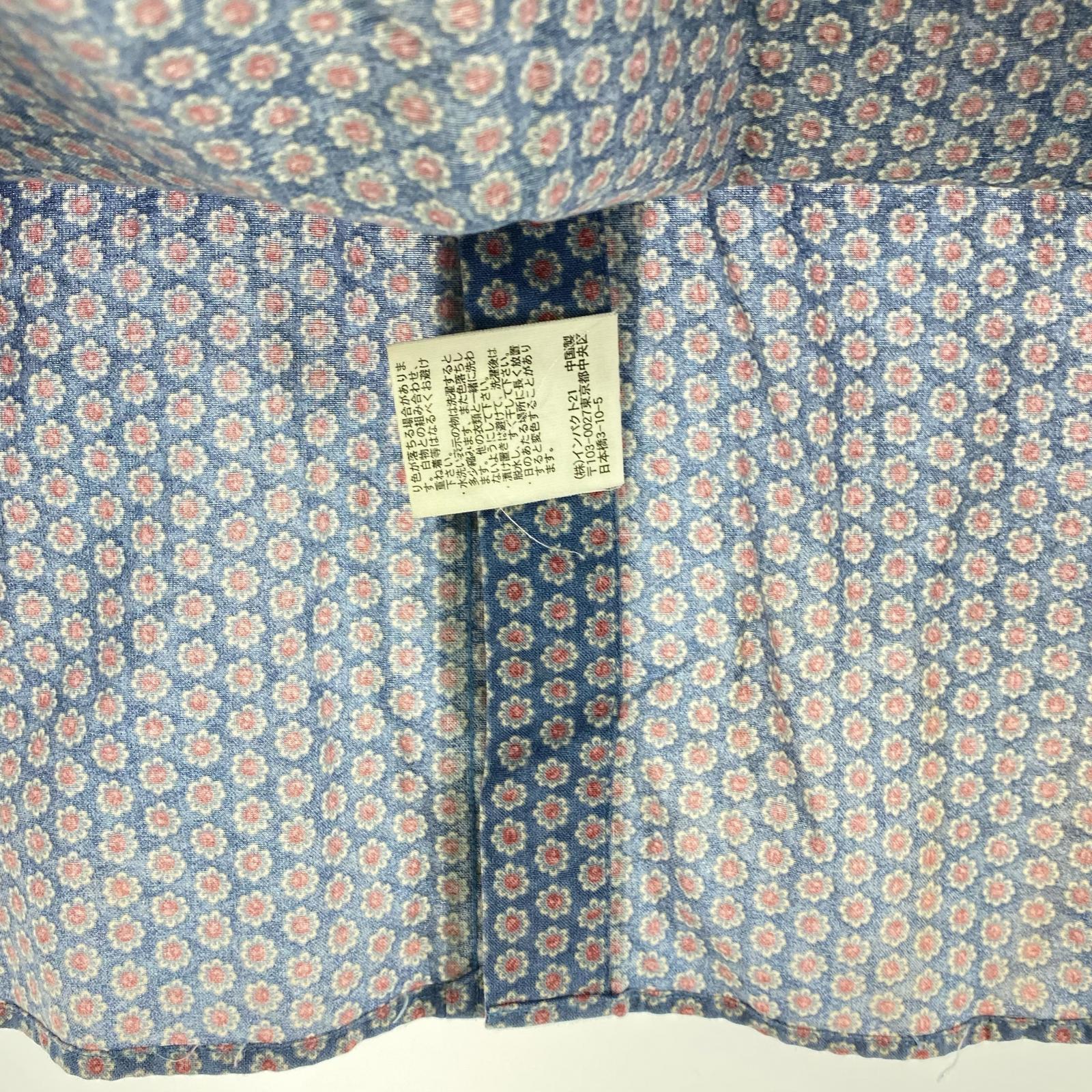 半袖シャツ VINTAGE CLASSIC 開襟 総柄シャツ LL 青 LL ブルー