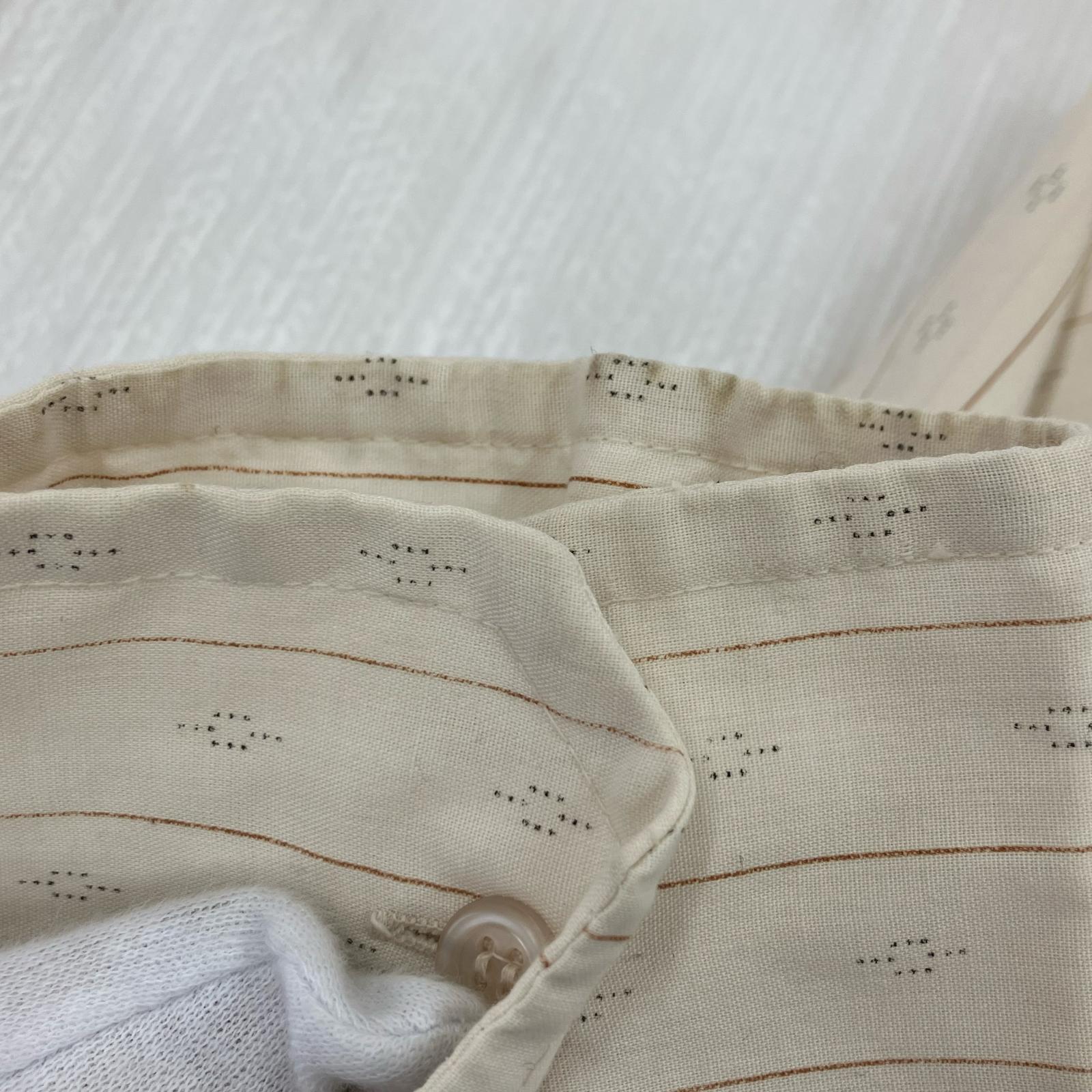 長袖シャツ 70s fruit of the loom ストライプ ベージュ