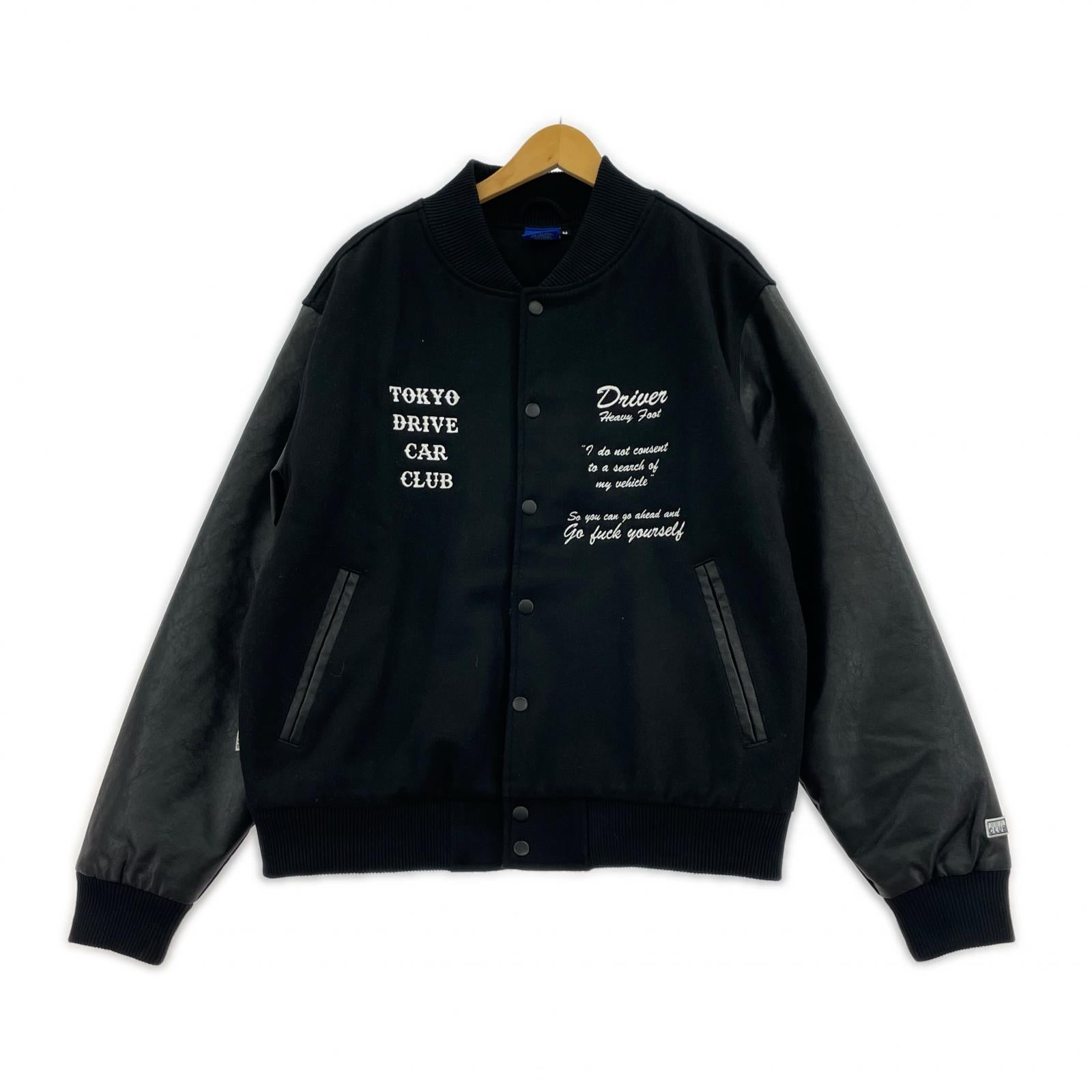 ブルゾン tokyo drive car club varsity jacket-M M ブラック