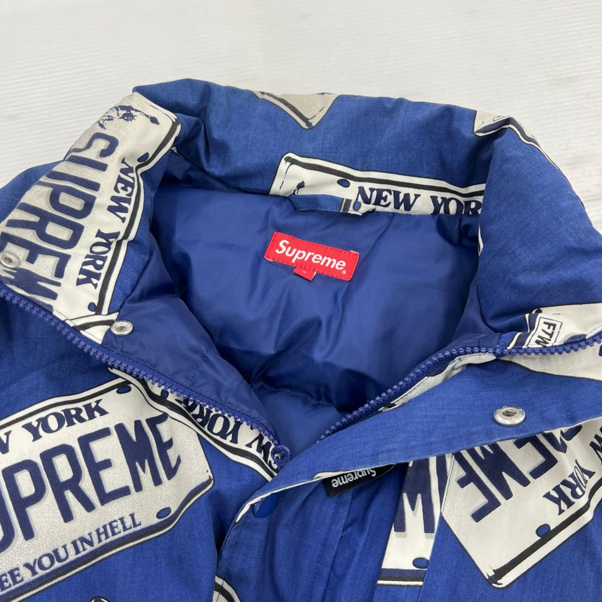 ダウンベスト 17AW License Plate Puffy Jacket S