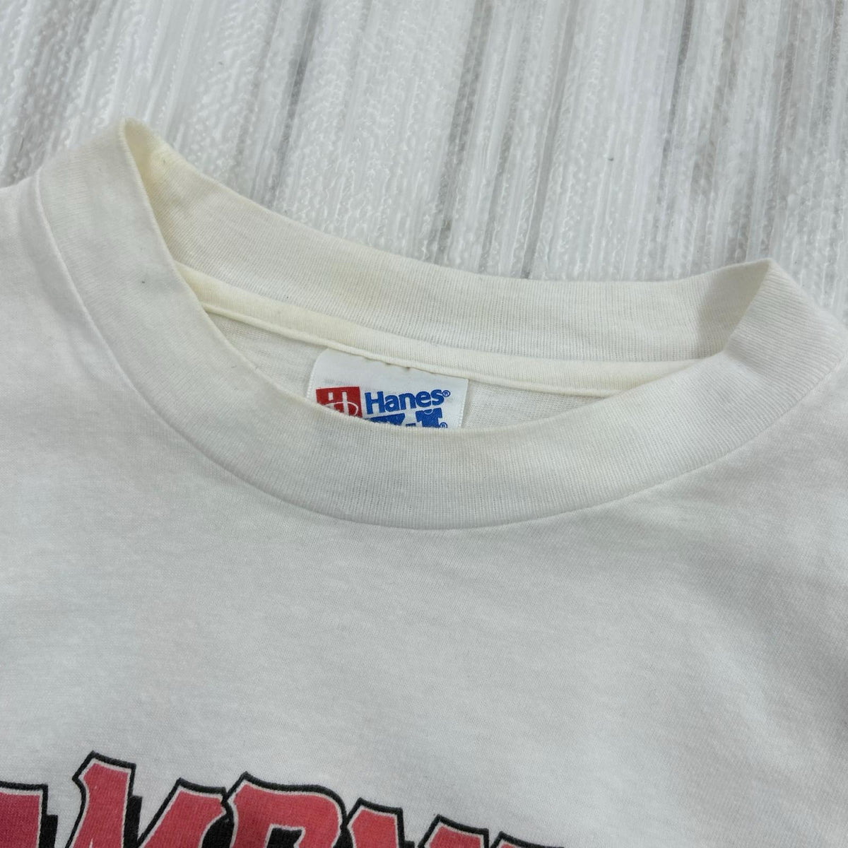 半袖Tシャツ 90s Hanes 白 シングルステッチ L L ホワイト