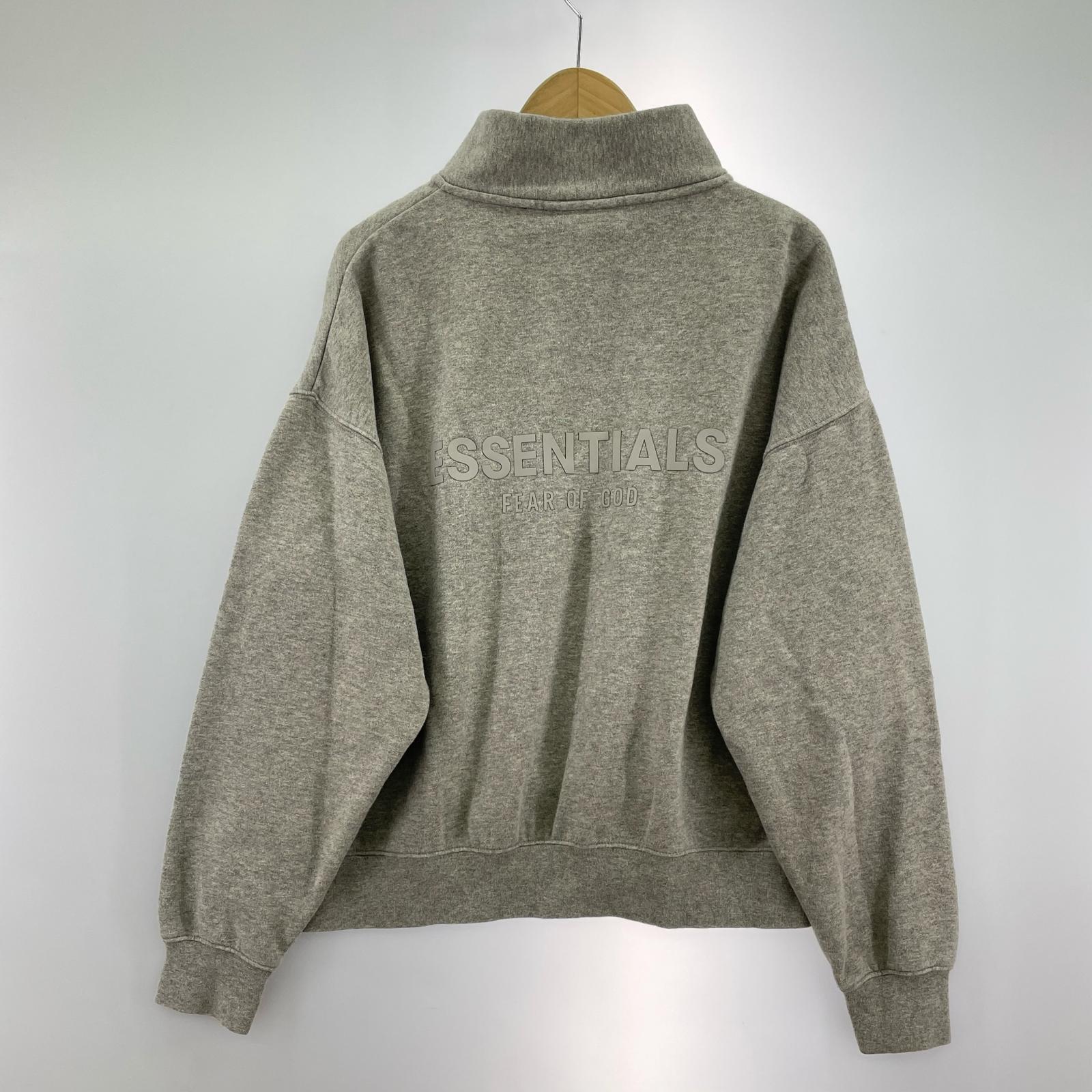 スウェット ESSENTIALS FEAR OF GOD 21SS Mock Neck Half Zip Pullover Sweater グレー (XS) グレー