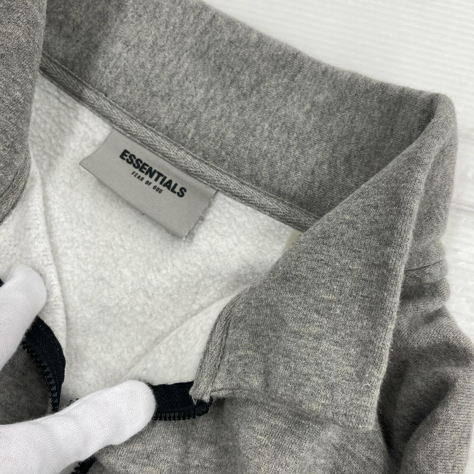 スウェット ESSENTIALS FEAR OF GOD 21SS Mock Neck Half Zip Pullover Sweater グレー (XS) グレー