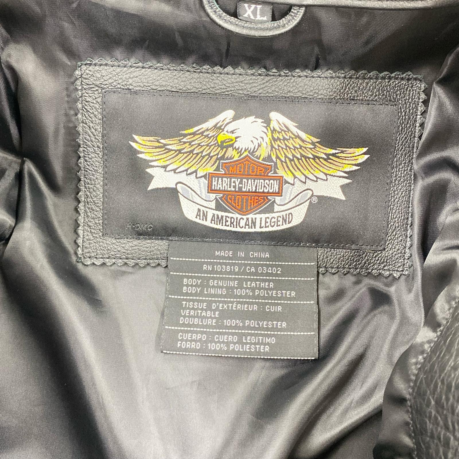 ライダースジャケット ロゴレザー ライダース 黒 XL ブラック