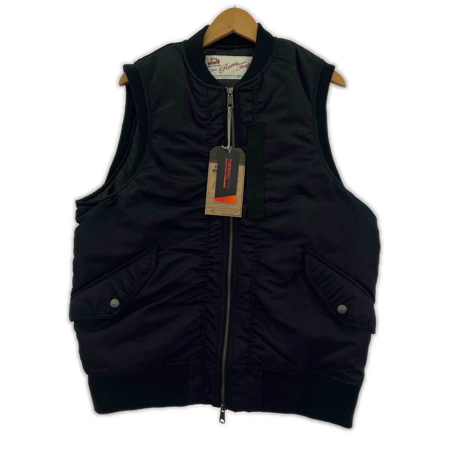 ダウンベスト ヘビーナイロンツイルベスト BLK M ブラック