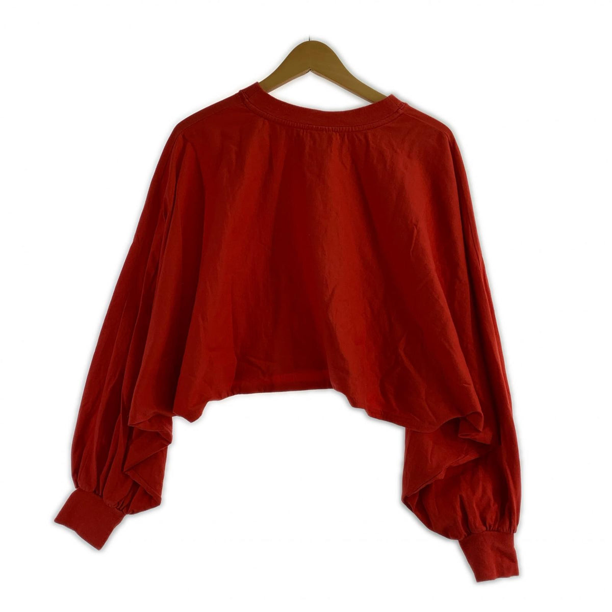 長袖Tシャツ NC3-011 CROPPED CREW NECK 赤 (1) 1 レッド