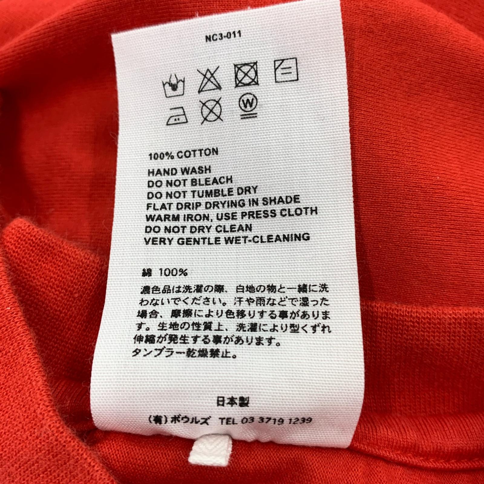 長袖Tシャツ NC3-011 CROPPED CREW NECK 赤 (1) 1 レッド