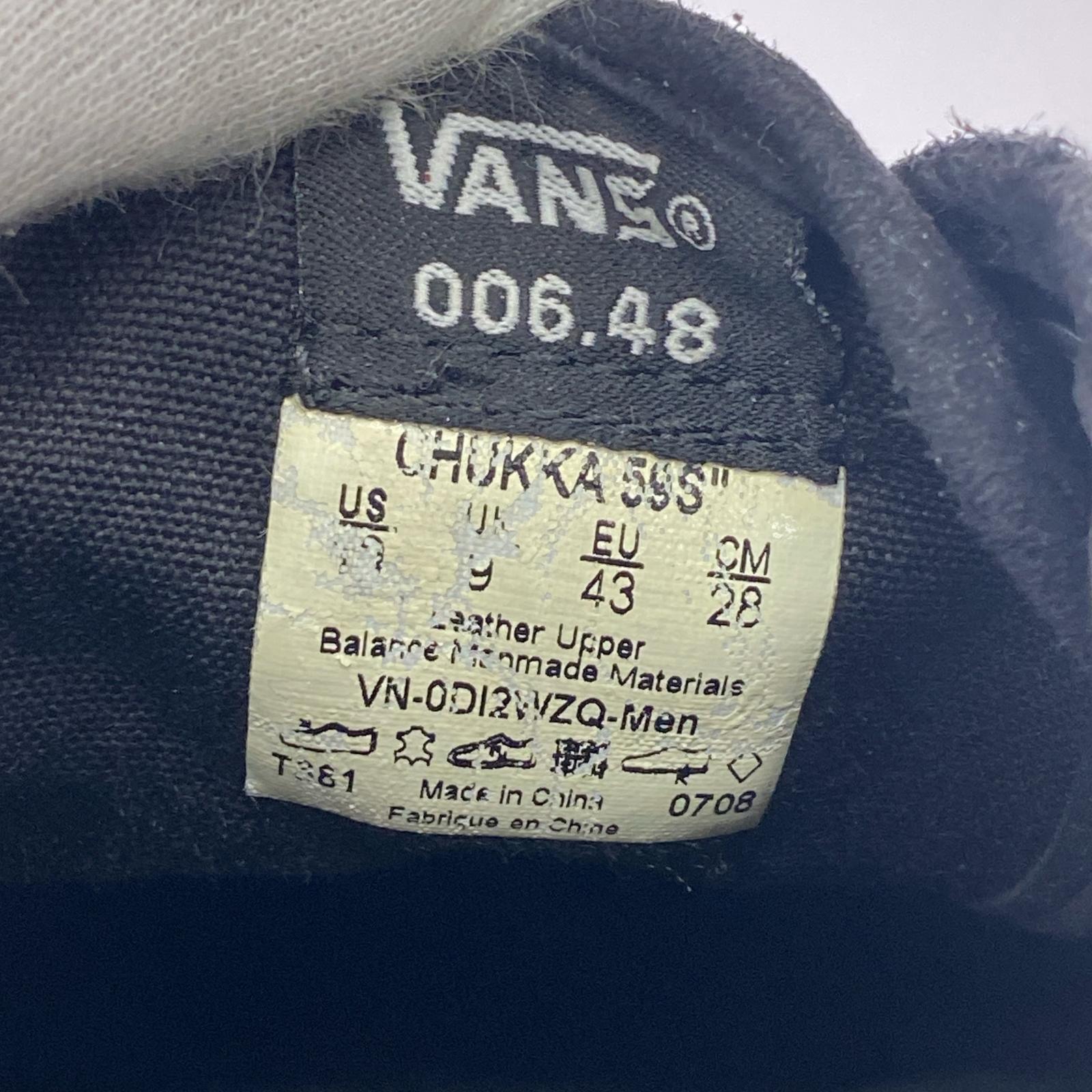 スニーカー VANS CHUKKA LX CROSS BONE BLACK 28.0cm 黒 28cm (US10 UK9 1/2 EU46) ブラック
