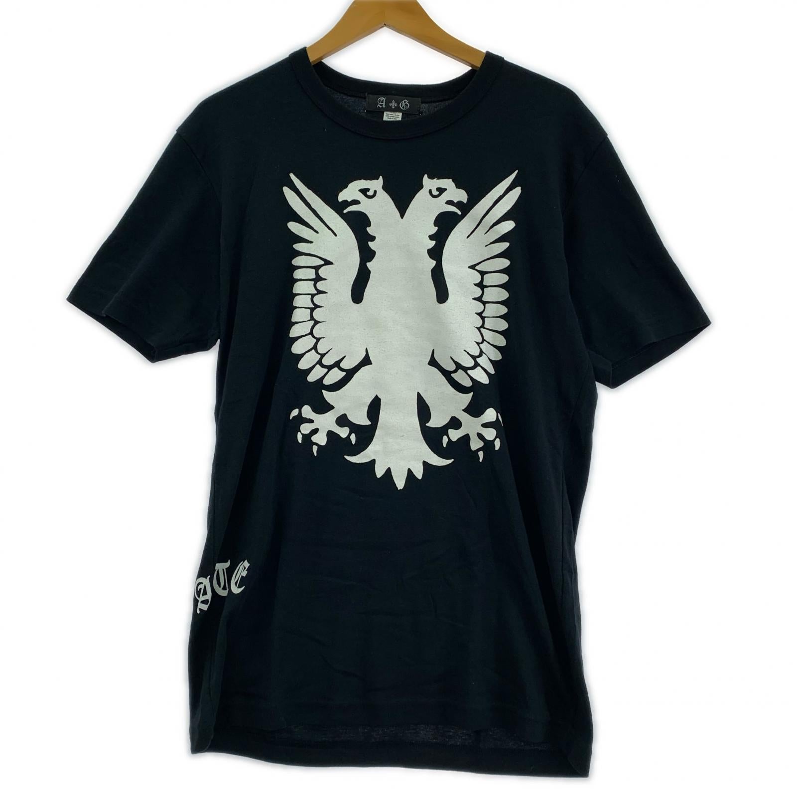 半袖Tシャツ A&G イーグルプリントTee L 黒 L ブラック