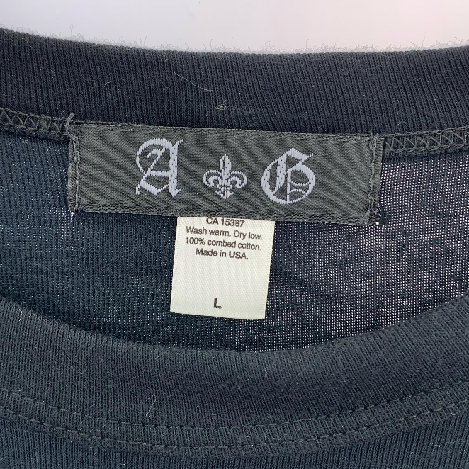 半袖Tシャツ A&G イーグルプリントTee L 黒 L ブラック