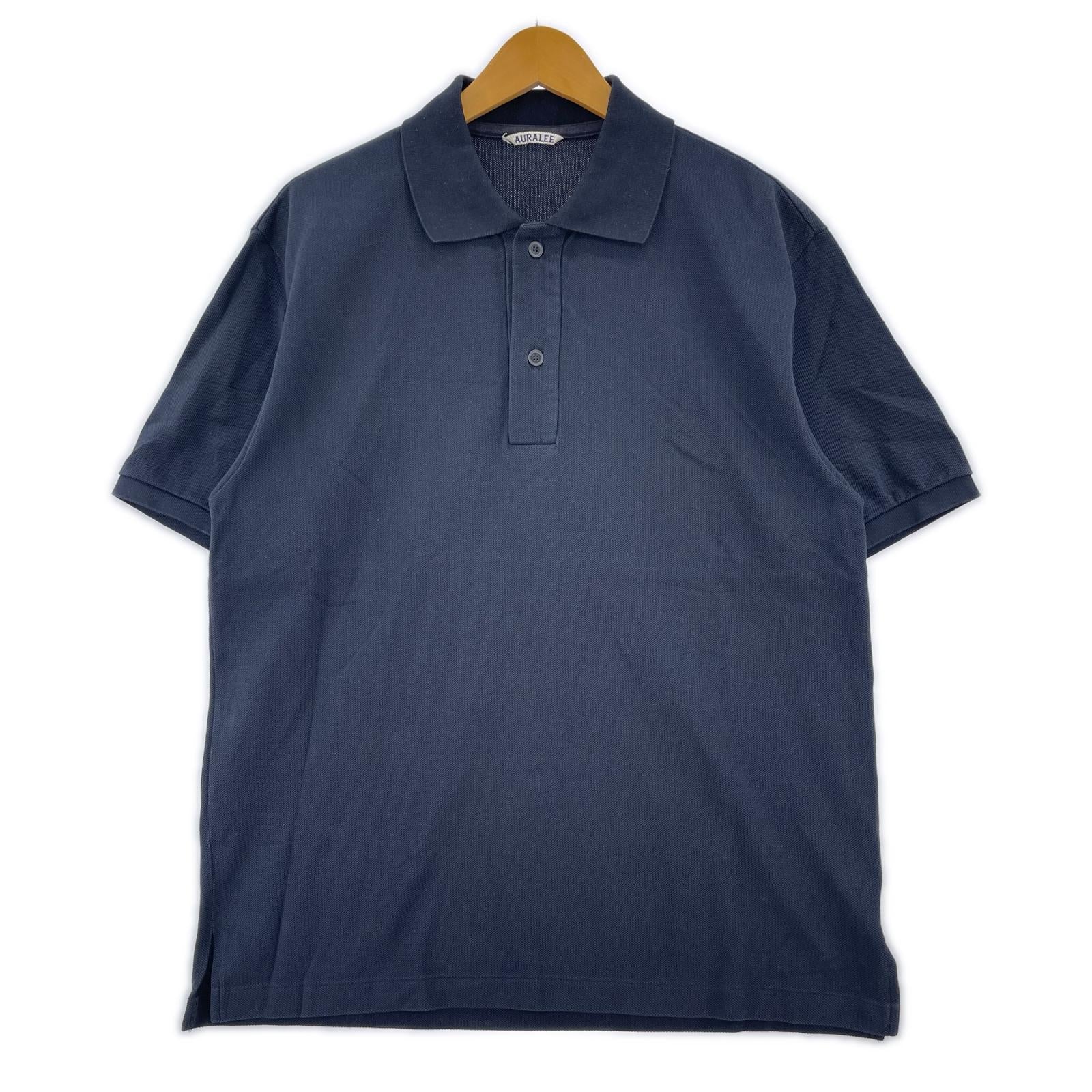 その他トップス AURALEE SUPER FINE COTTON PIQUE BIG POLO 3 A23SP01SK 3 ブラック