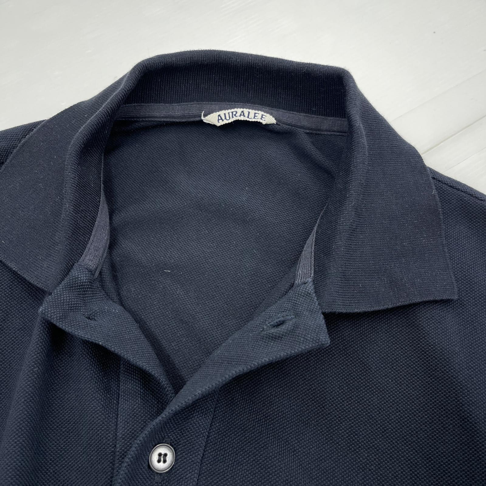 その他トップス AURALEE SUPER FINE COTTON PIQUE BIG POLO 3 A23SP01SK 3 ブラック
