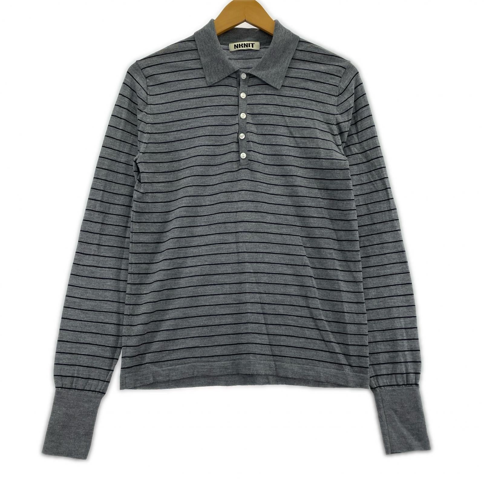 その他トップス NKNIT high gauge wool KNIT shirt 1 N25AW-025 グレー