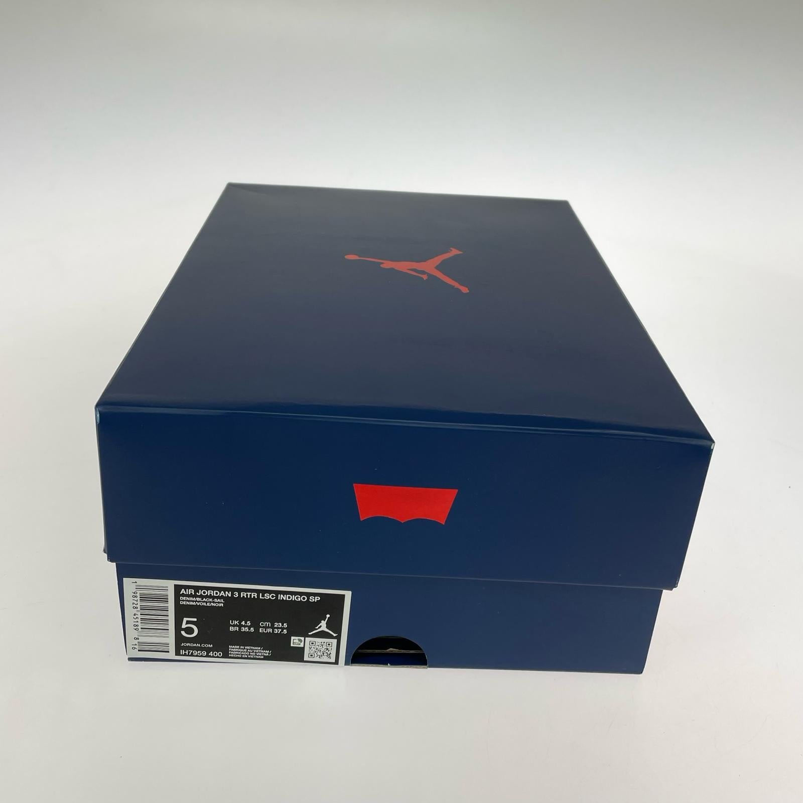 その他靴 ×Levi's Air Jordan 3 Retro SP "Indigo and Gym Red" 23.5cm 23.5cm (US5 1/2 UK5 EU37)