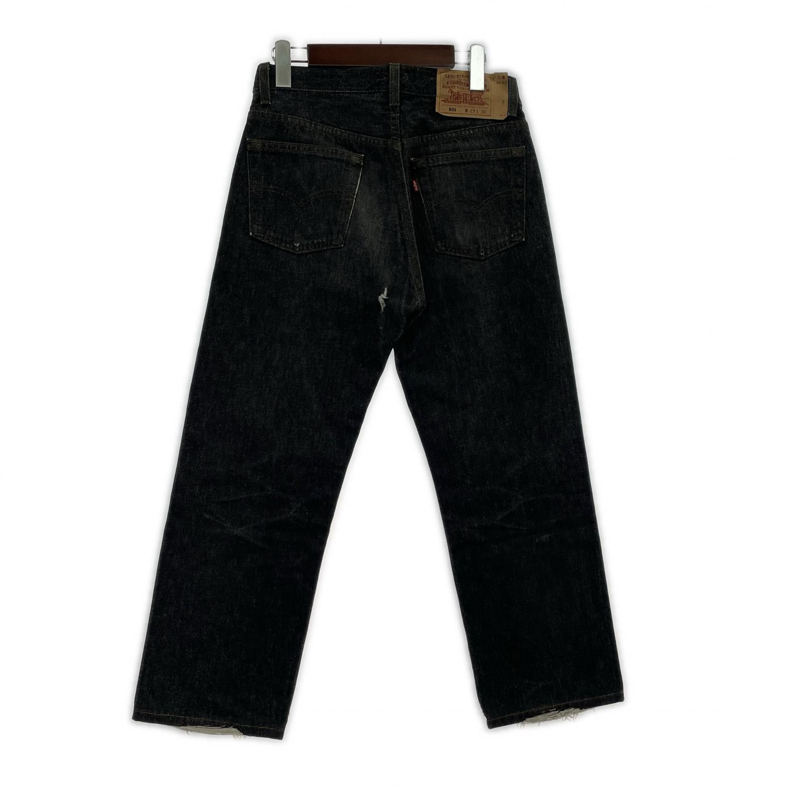 デニムパンツ 501 90s 先染め ボタン裏532 29 ブラック