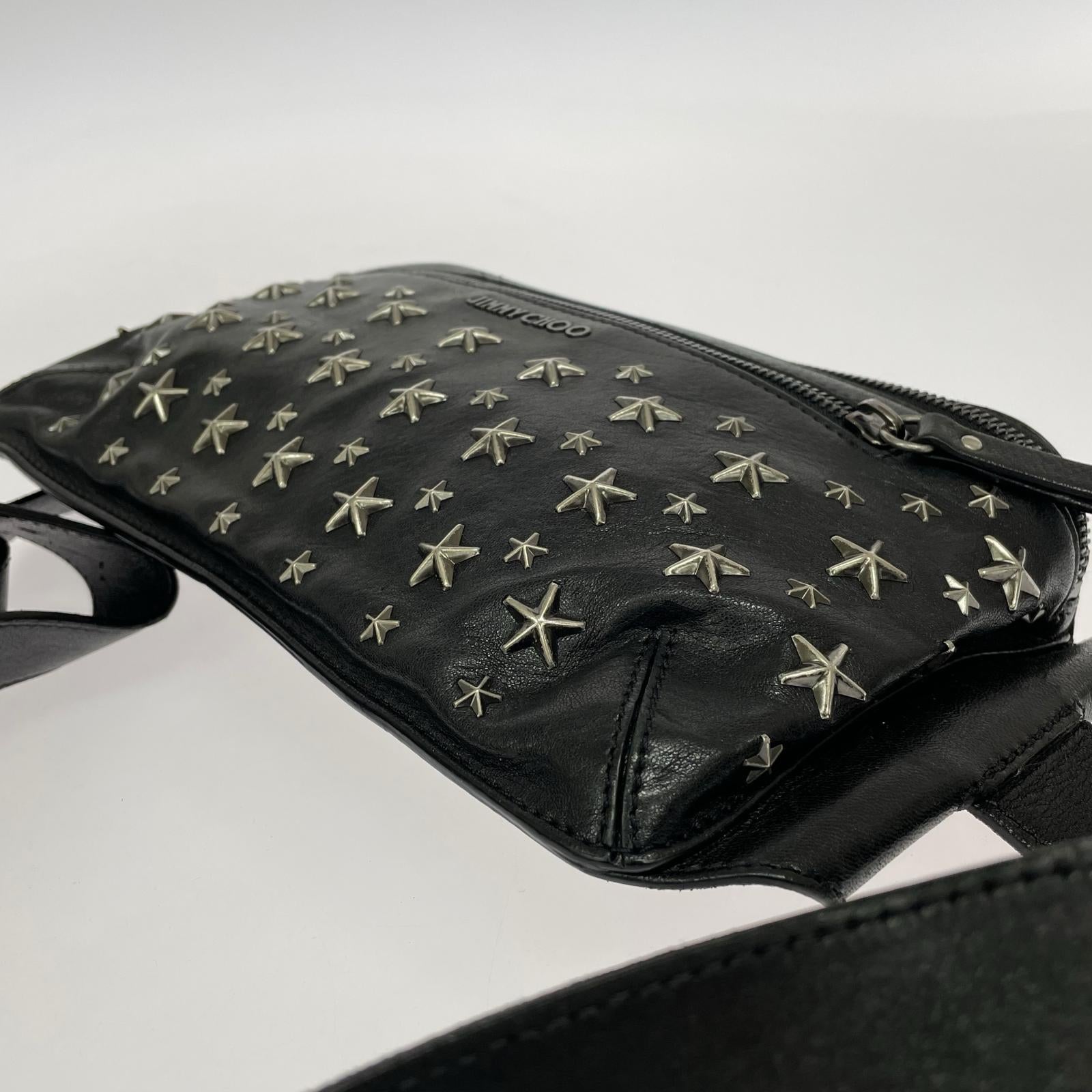 JIMMY CHOO OSCAR スタッズ ウエストバッグ 黒