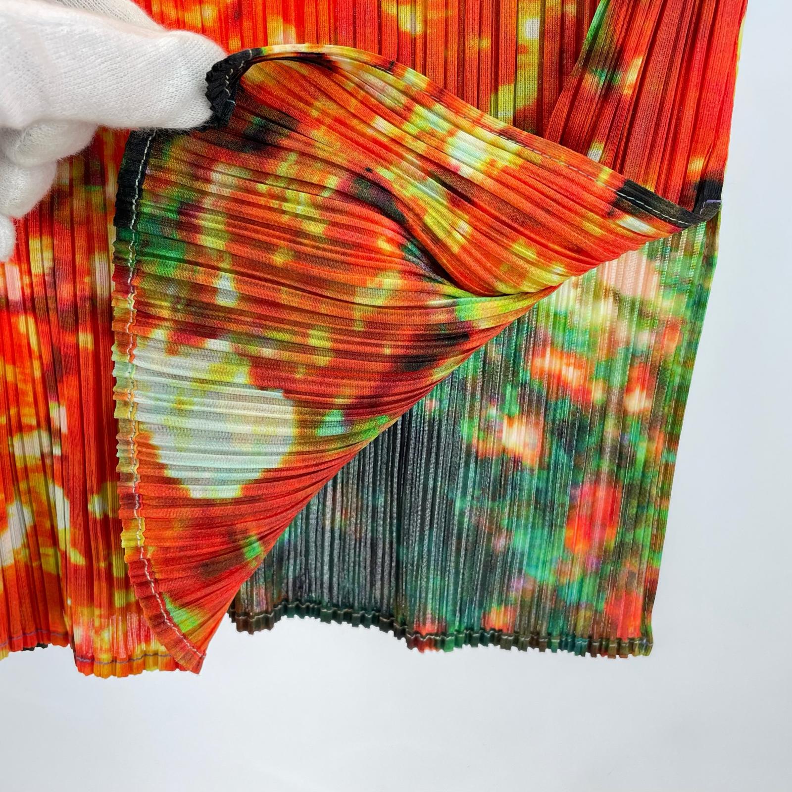 ワンピース PLEATS PLEASE ノースリーブワンピース マルチカラー
