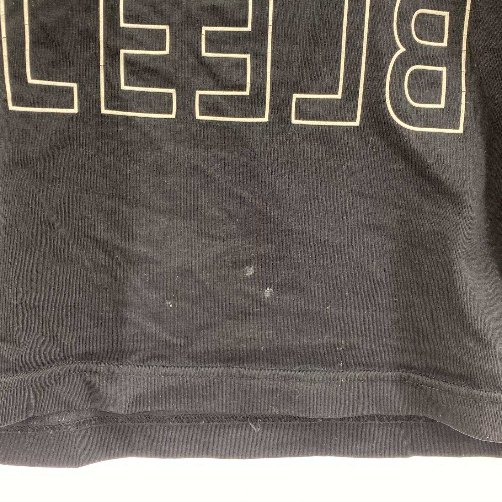 長袖Tシャツ MAGLIA T-SHIRT MILUNGA 黒 ロゴ L ブラック