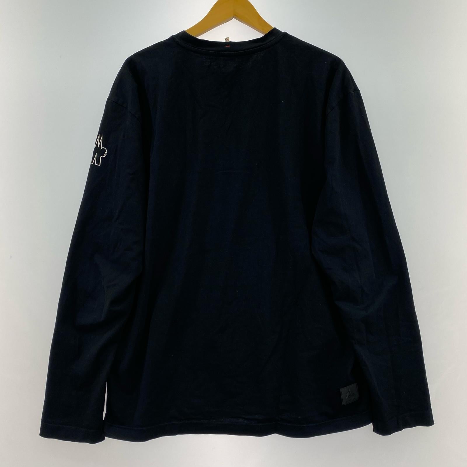 長袖Tシャツ MAGLIA T-SHIRT MILUNGA 黒 ロゴ L ブラック